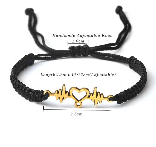 Lucky Fashion Jewelry Handmade Heartbeat Couple Bracelets