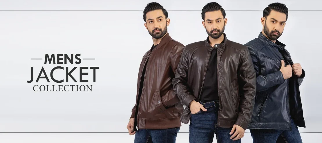 Mens leather jackets Brown