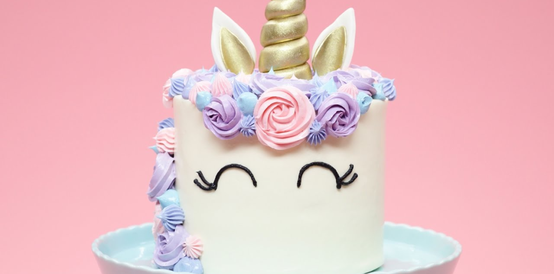 Homemade  unicorn birthday cake