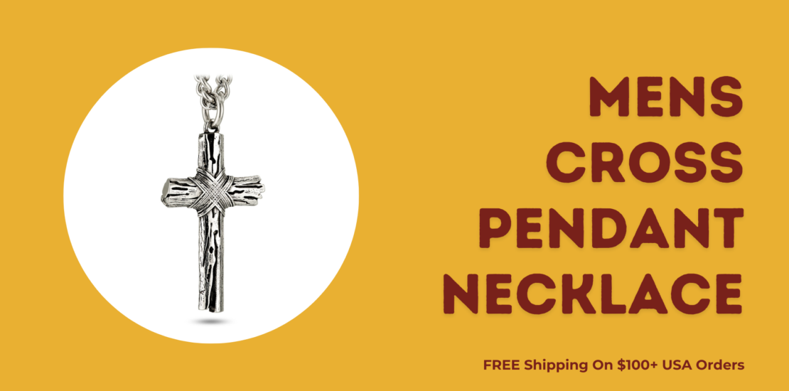 mens cross pendant necklace
