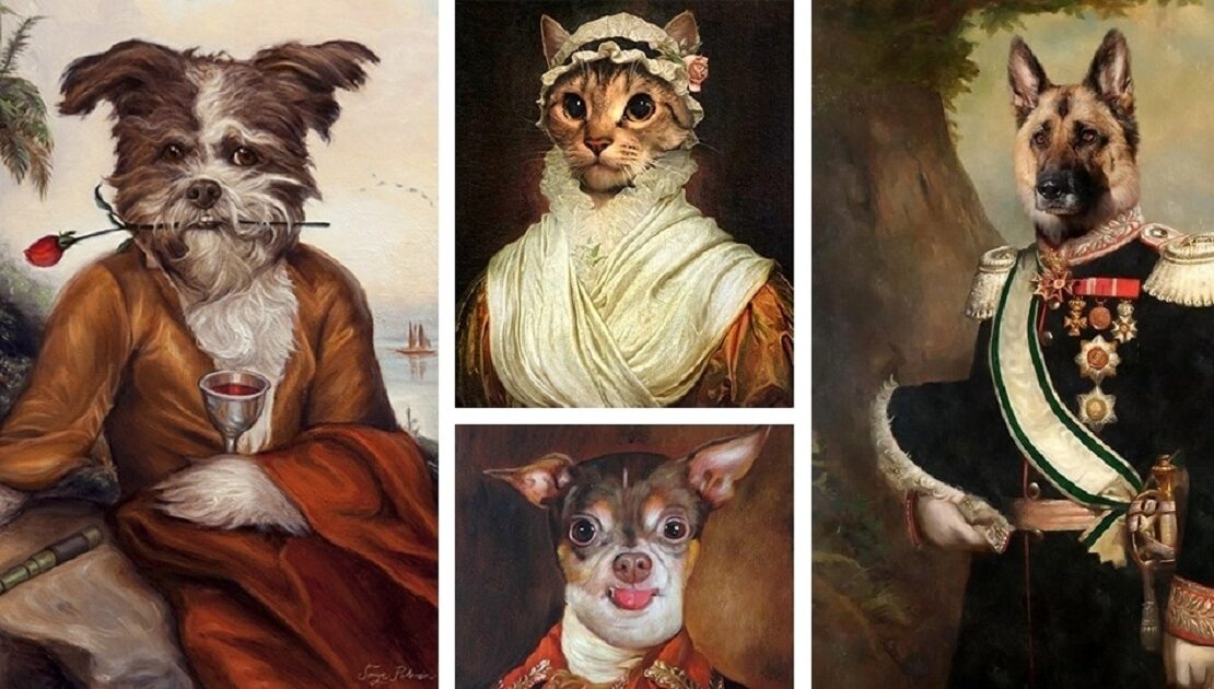 multi pet portraits
