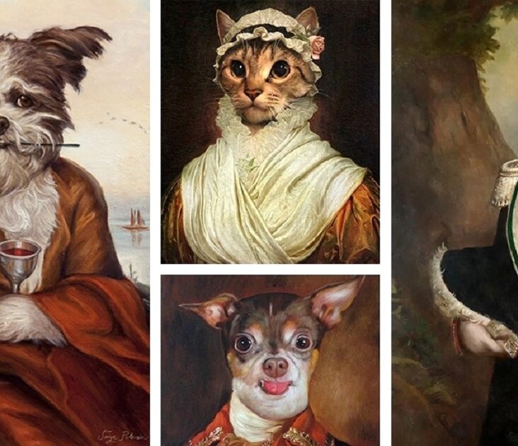 multi pet portraits