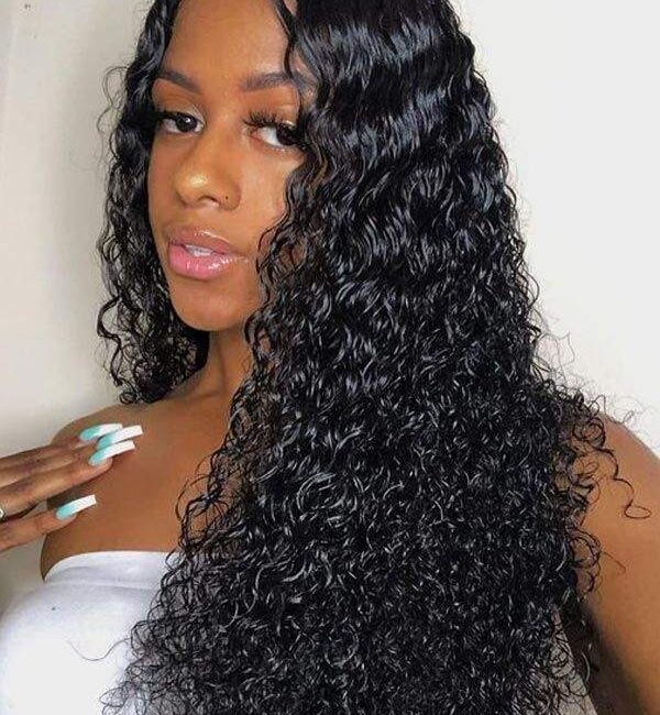 Lace front human hair wigs for women