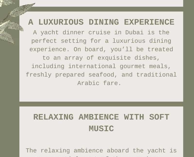 Yacht Dinner Cruise In Dubai