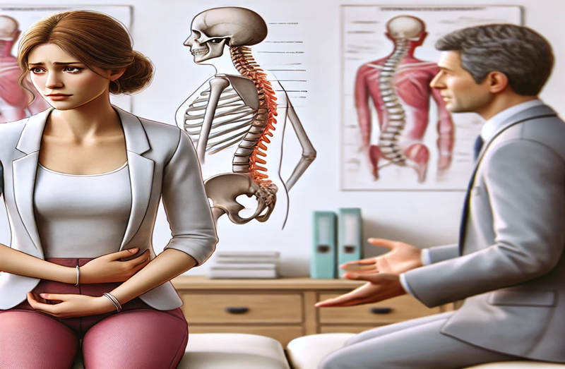 woman consulting a chiropractor