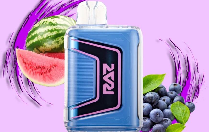 Blueberry Watermelon Raz Vape TN9000 is a mix of blueberries and watermelons.