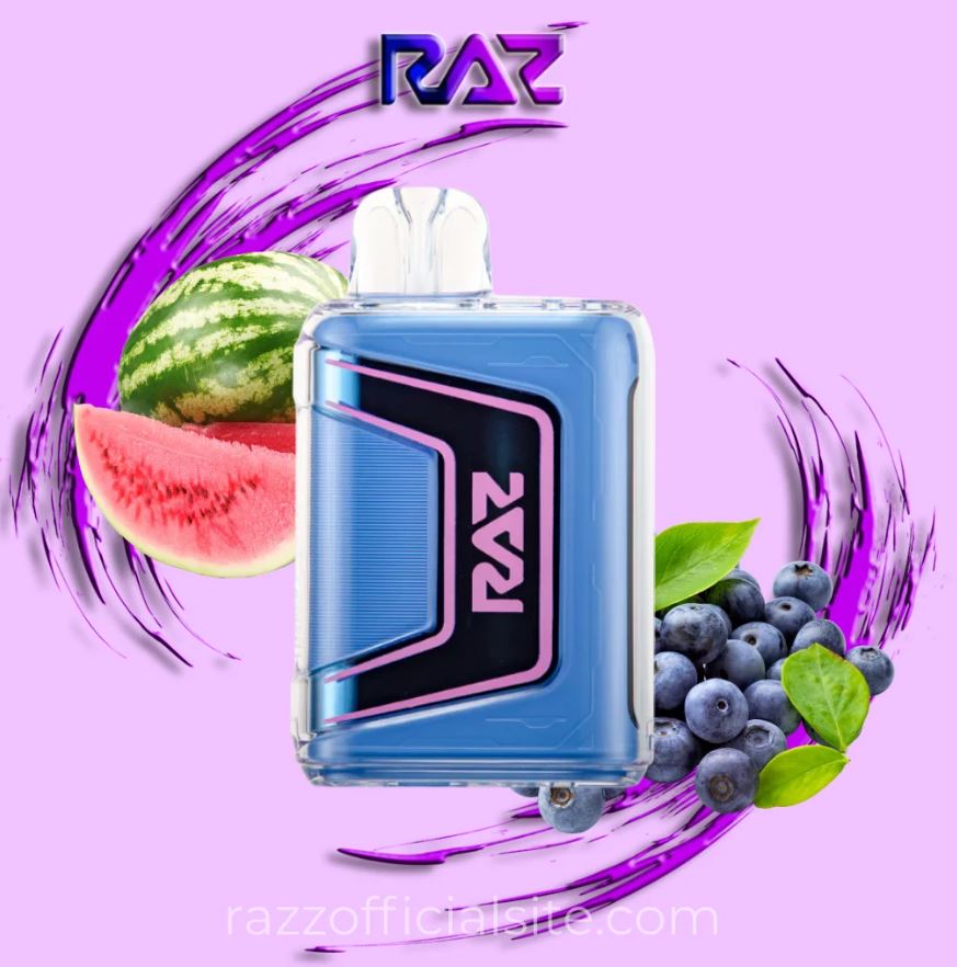 Blueberry Watermelon Raz Vape TN9000 is a mix of blueberries and watermelons.