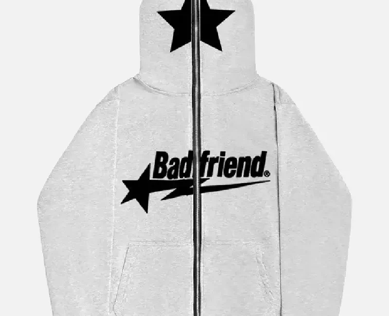 Bad-Friend-Full-Zipper-Hoodie-Light-Grey-Black-2