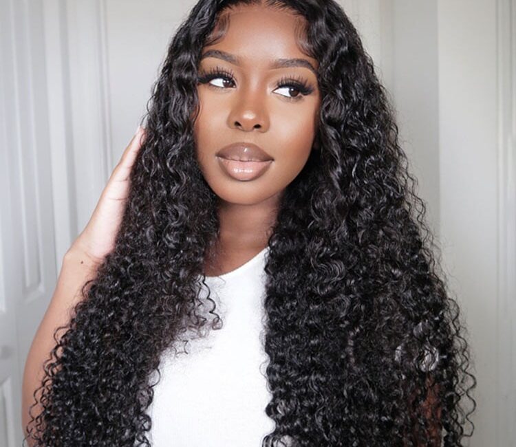 Curly human hair wigs for women