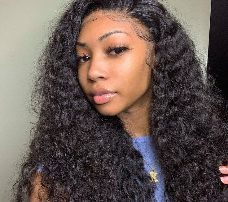 Black curly hair wigs for women