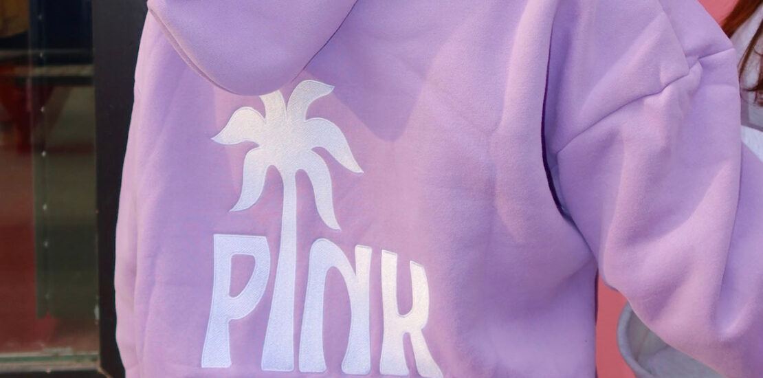 Pink Palm Puff Sweatpants