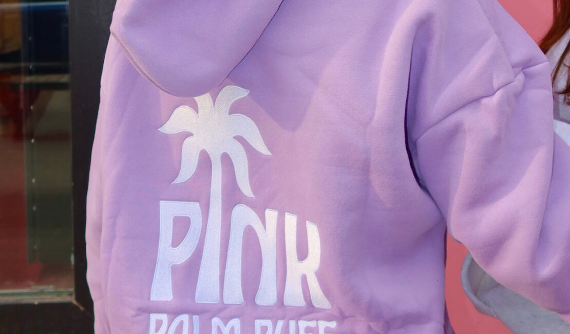 Pink Palm Puff Sweatpants