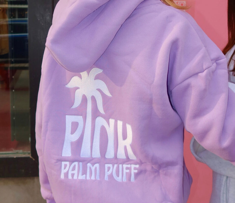 Pink Palm Puff Sweatpants