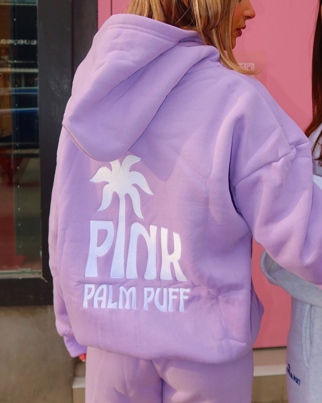 Pink Palm Puff Sweatpants