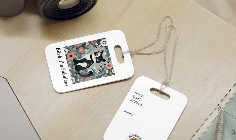cat luggage tags