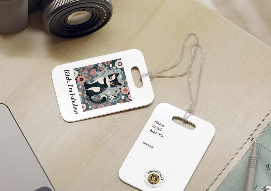 cat luggage tags