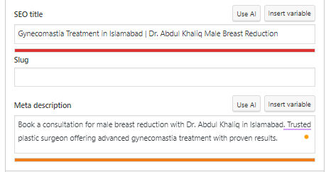 cosmetic surgery in islamabad