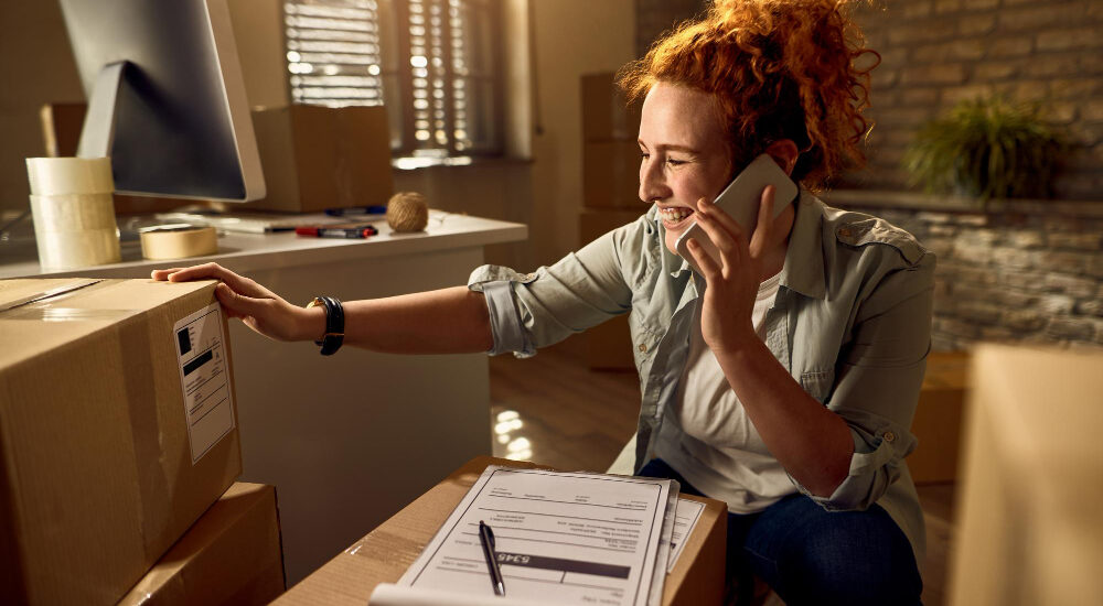 woman talking with someone on the phone