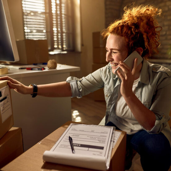 woman talking with someone on the phone