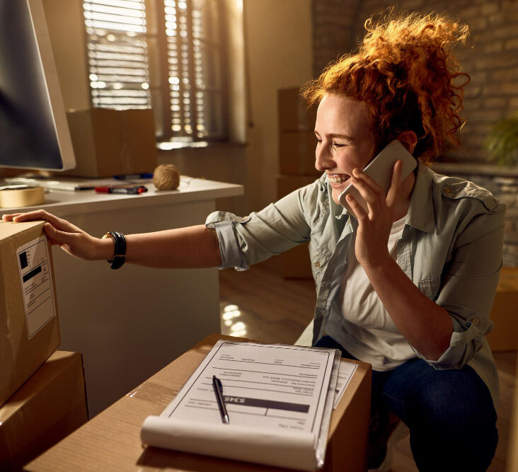 woman talking with someone on the phone