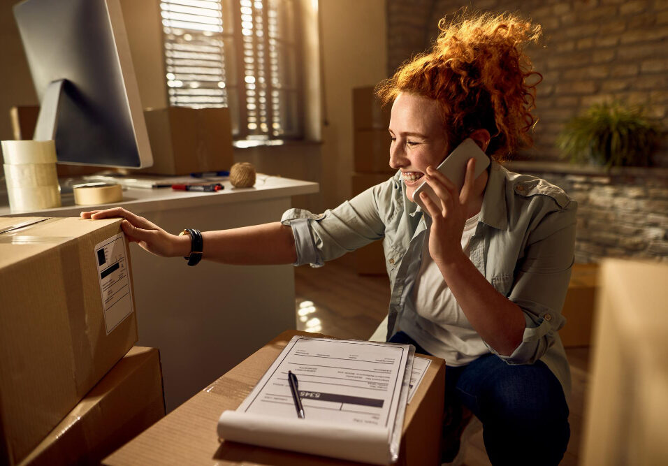woman talking with someone on the phone