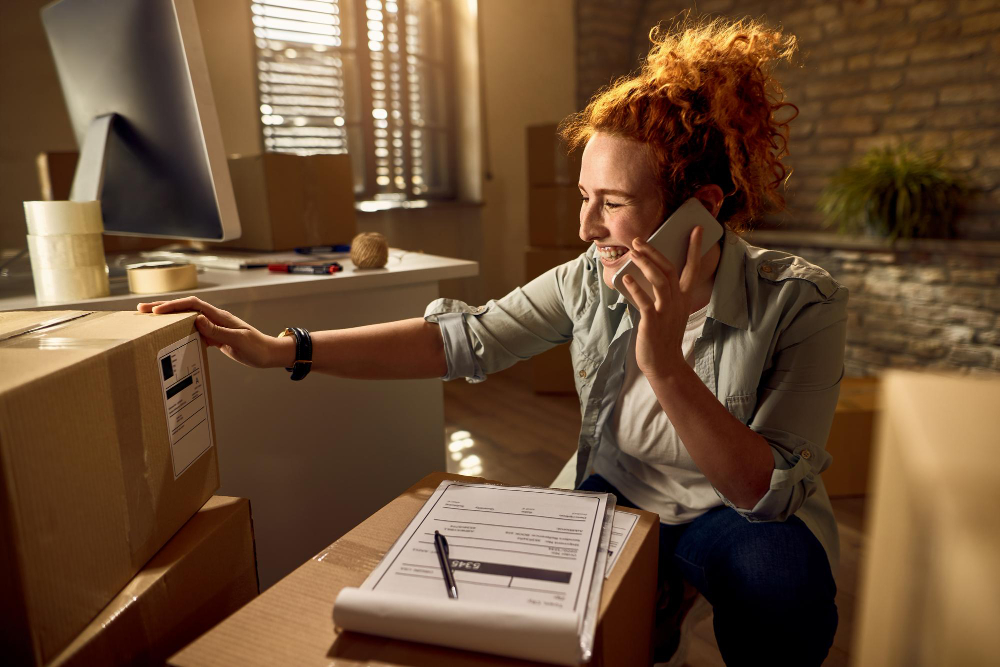 woman talking with someone on the phone