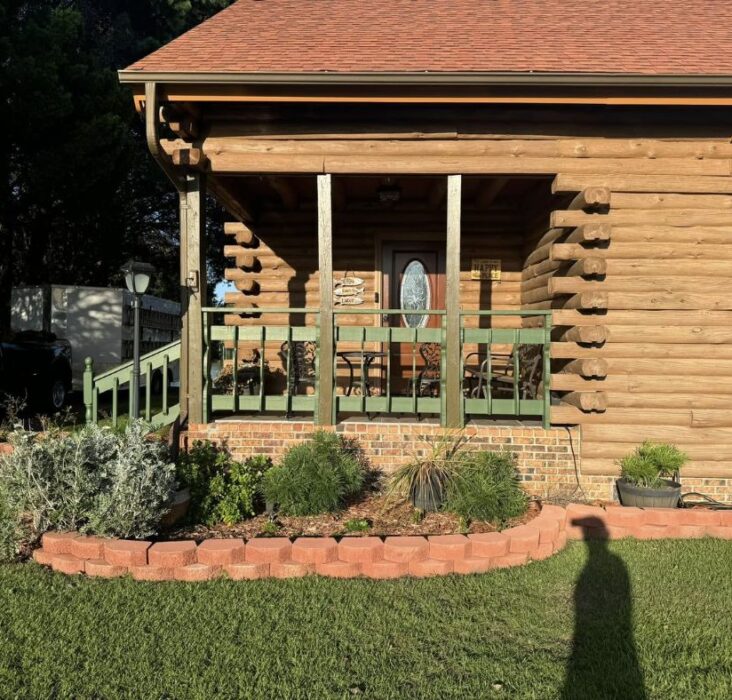 log cabin caulking